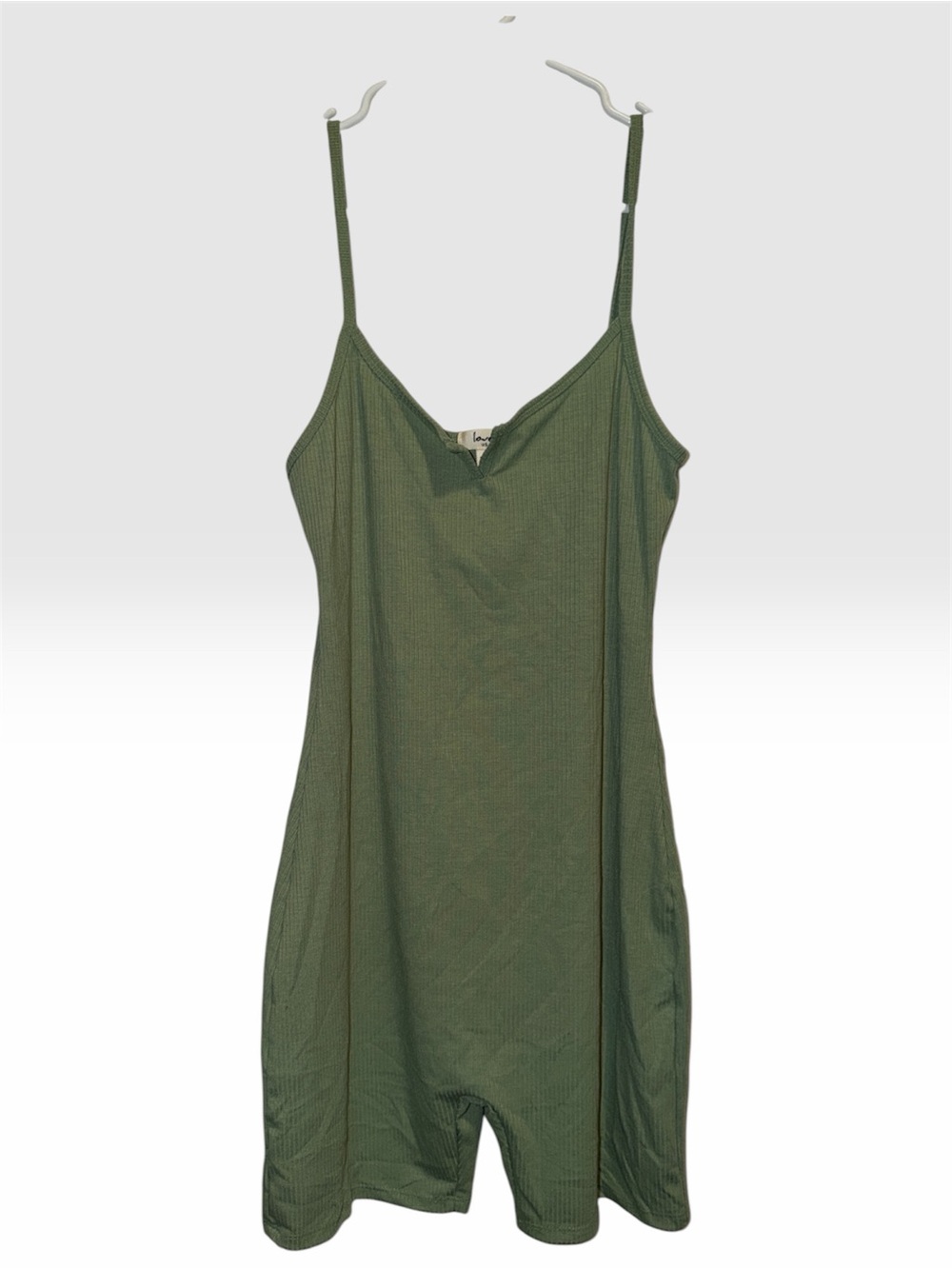 Olive Green Ribbed Bodysuit